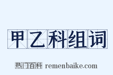 甲乙科组词是什么意思的图片